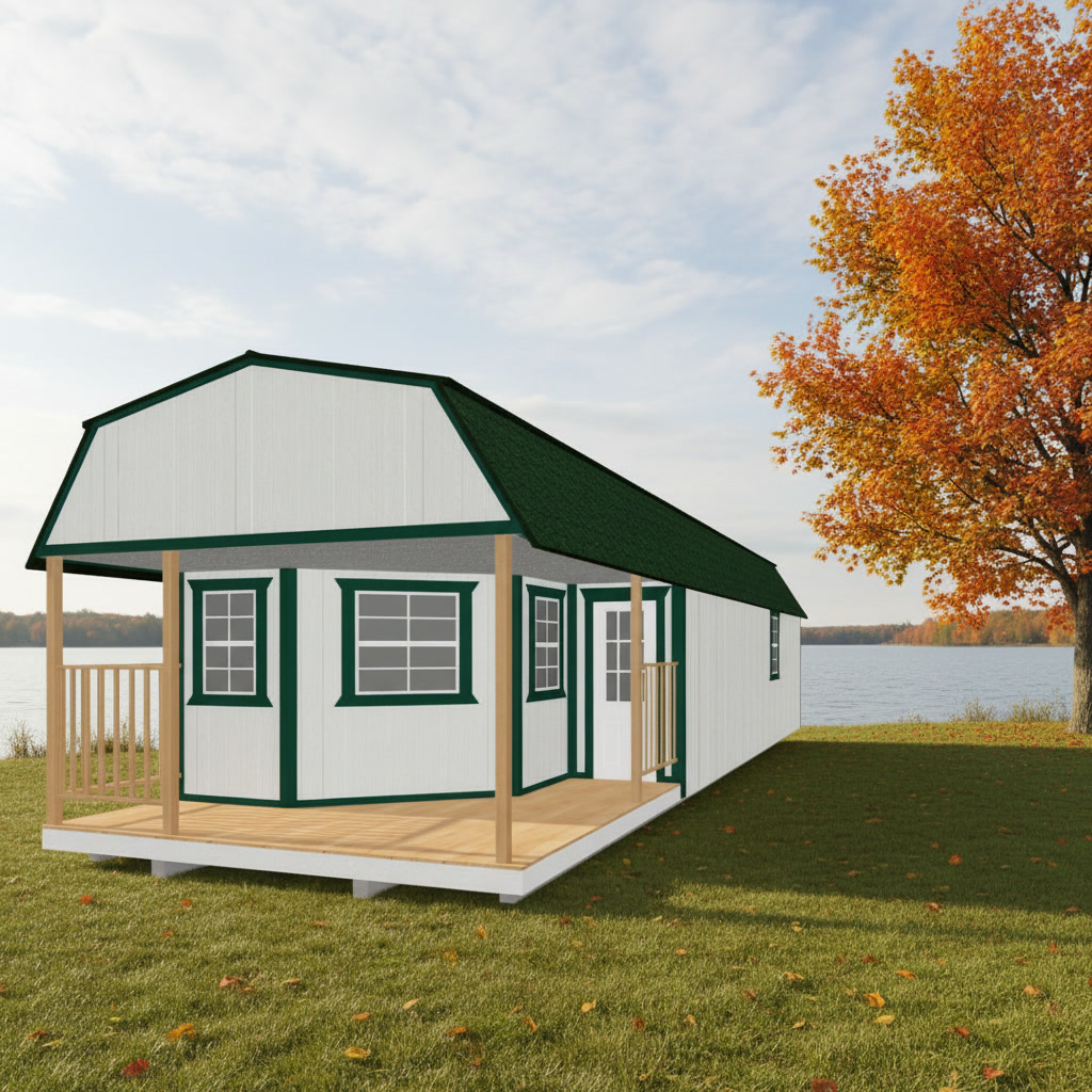 14×40 Deluxe Lofted Barn Cabin in Plymouth, IN