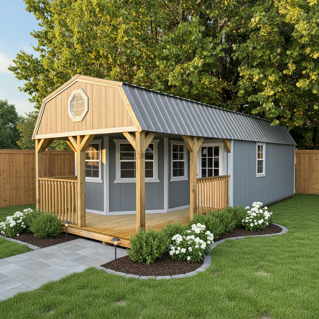 12×32 Deluxe Lofted Barn Cabin in Linton, IN