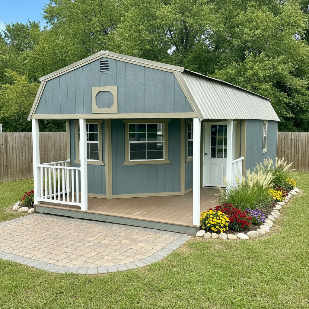 14×32 Deluxe Lofted Barn Cabin in Fremont, IN