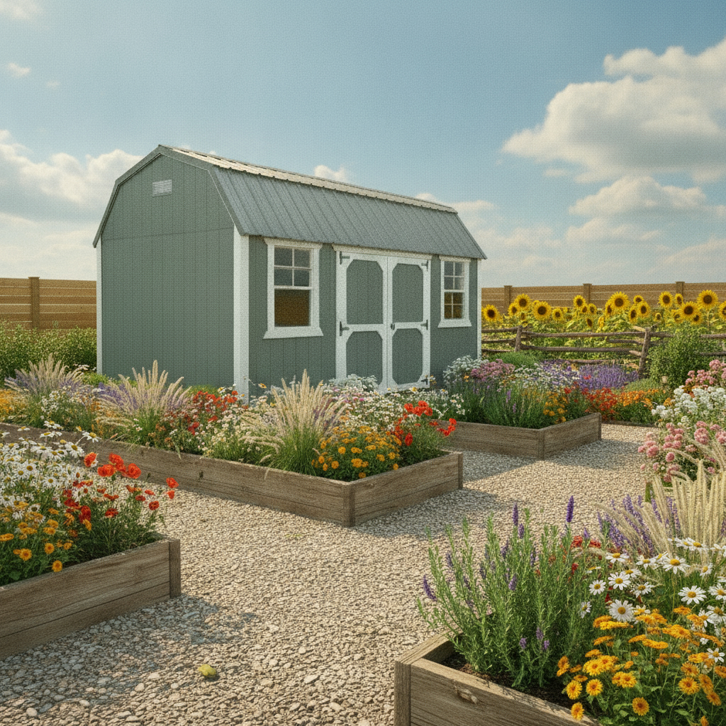 10x16 Side Lofted Barn for sale near Albion, MI