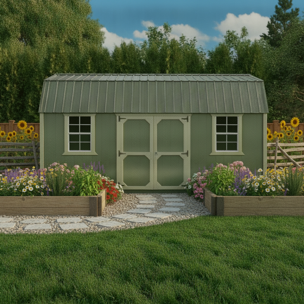 10x20 Side Lofted Barn for sale near Albion, MI