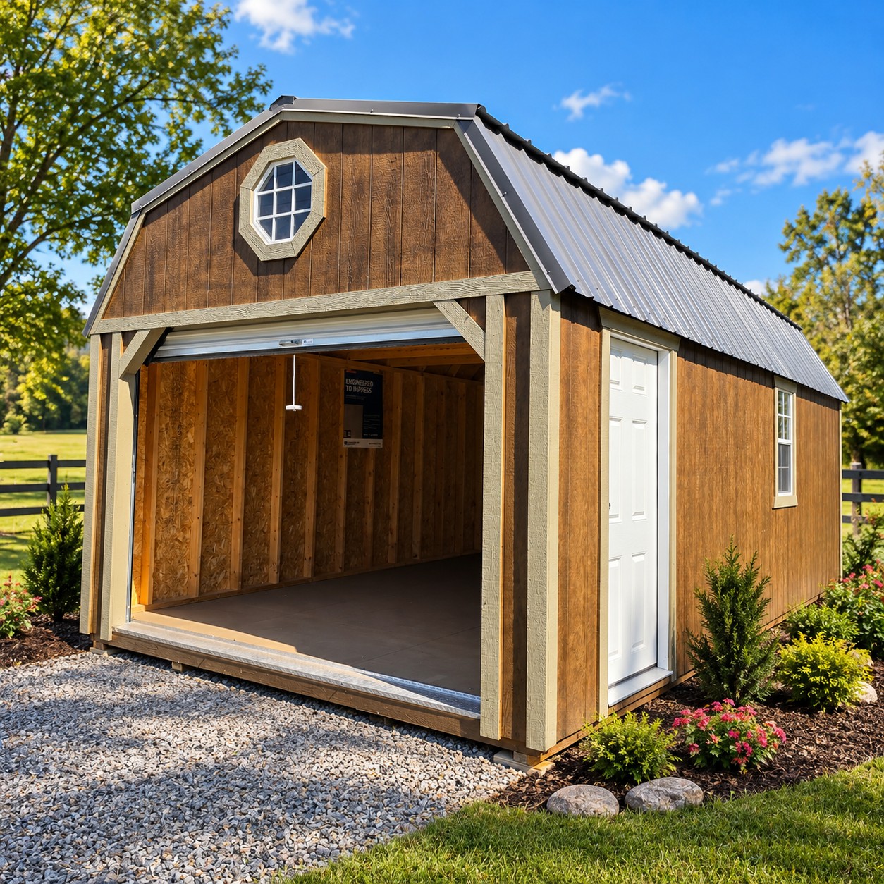 12×24 Lofted Garage in Mc Leansboro, IL