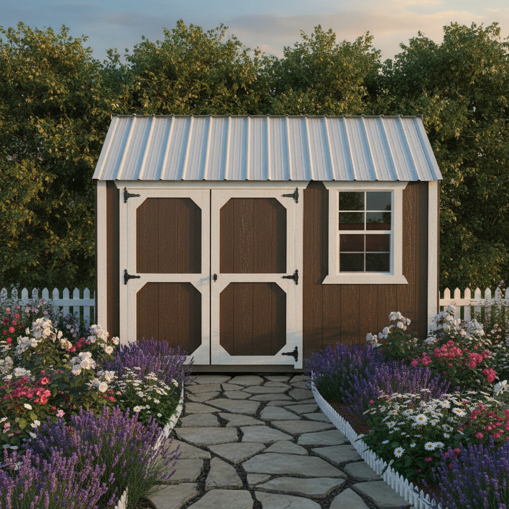 8x12 Side Lofted Barn for sale near Plymouth, IN