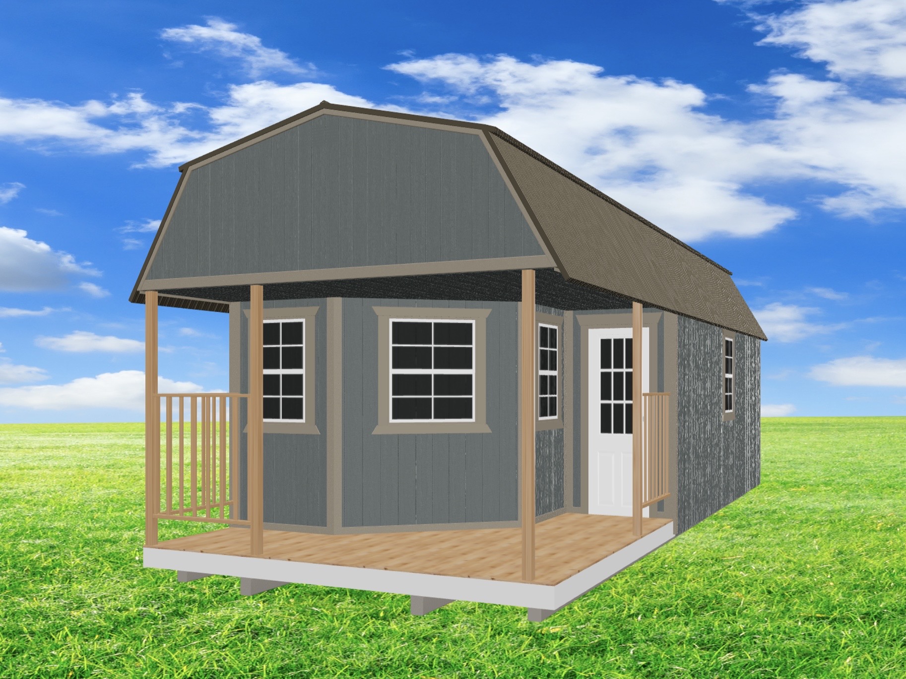14×32 Deluxe Lofted Barn Cabin in Fremont, IN