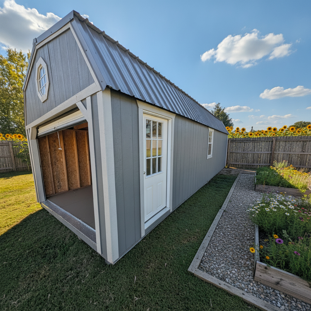 12×32 Lofted Garage in Mc Leansboro, IL