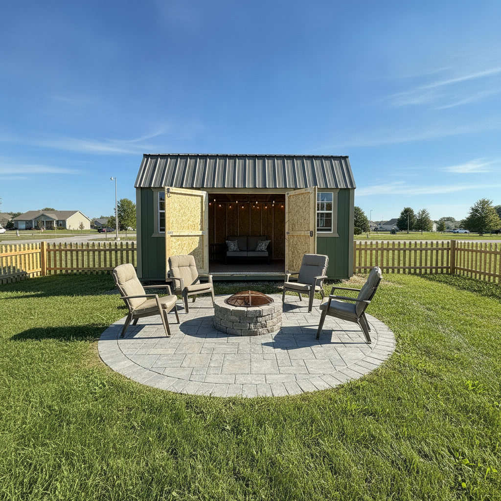 10×16 Side Lofted Barn in Boody, IL