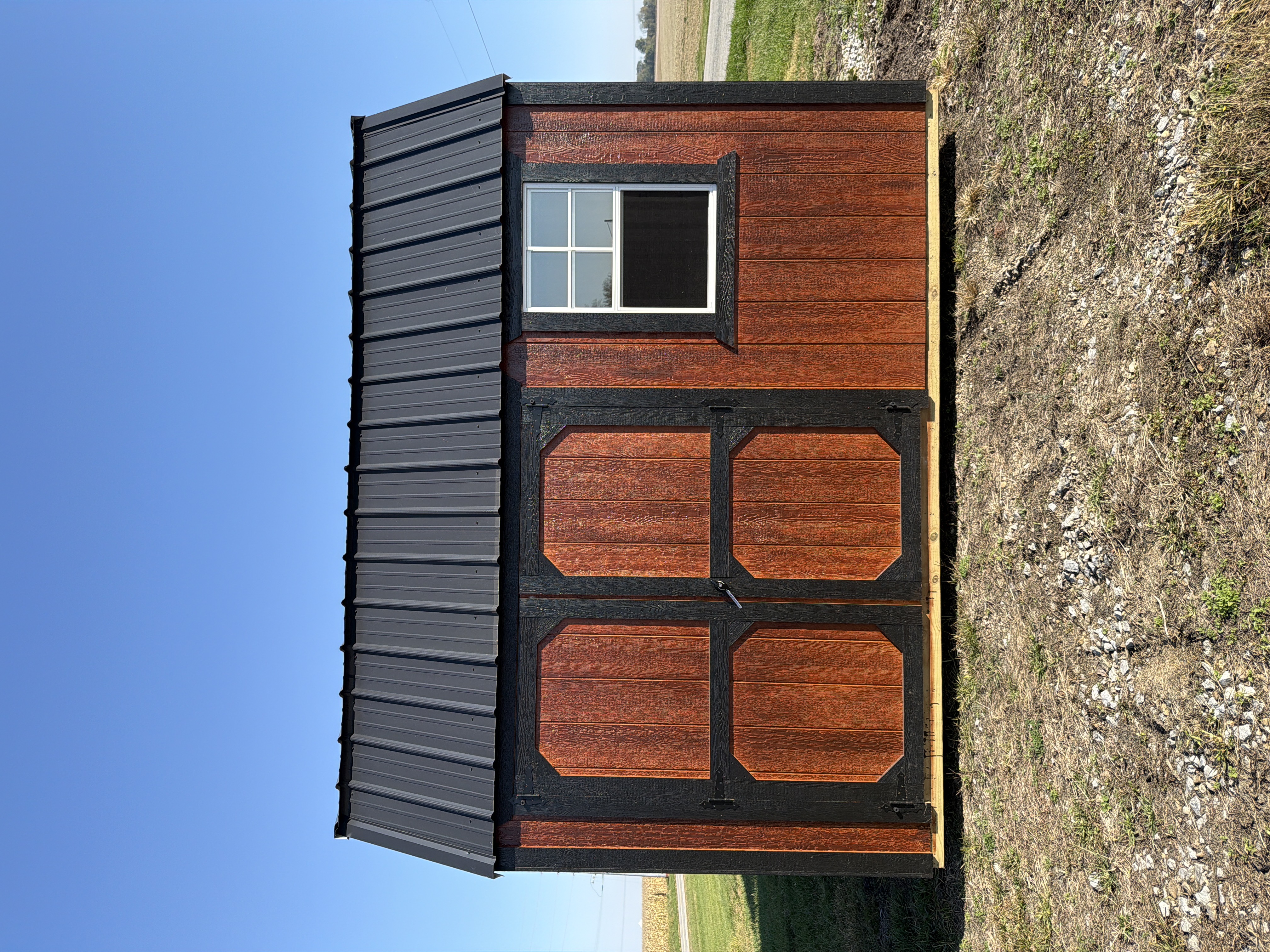 8×12 Side Lofted Barn in Milroy, IN