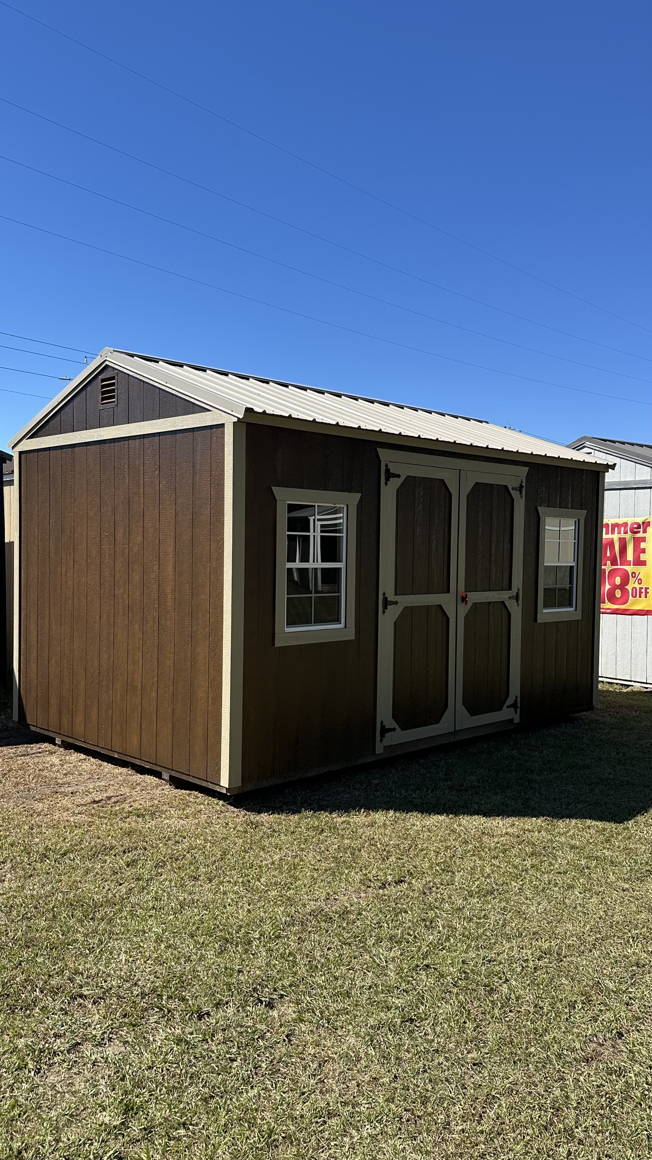 10 x 16 Garden Shed at Martin Auto Solutions in Ozark, AL