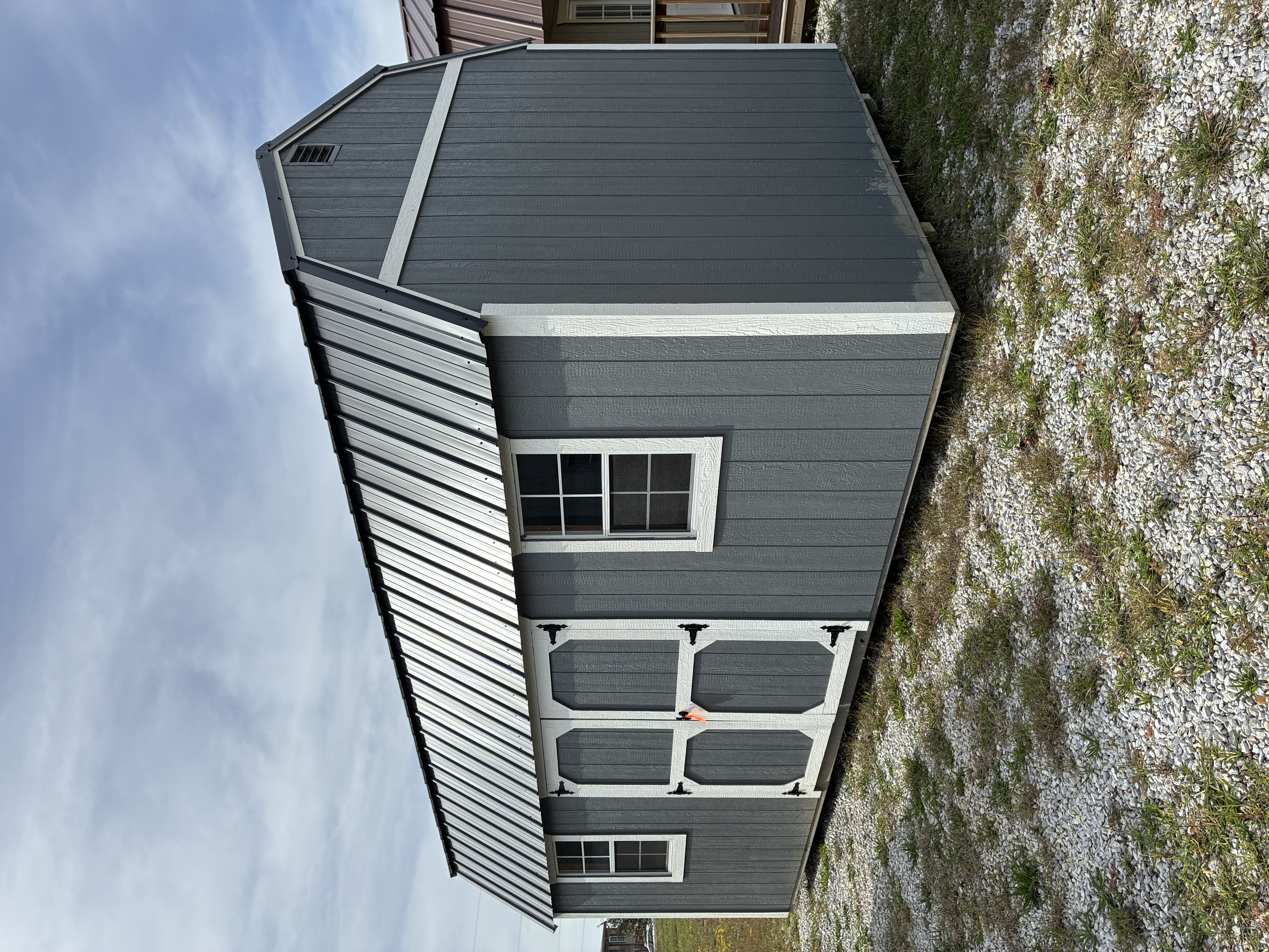10 x 20 Side Lofted Barn at Bama Direct Portable Buildings in Centreville, AL
