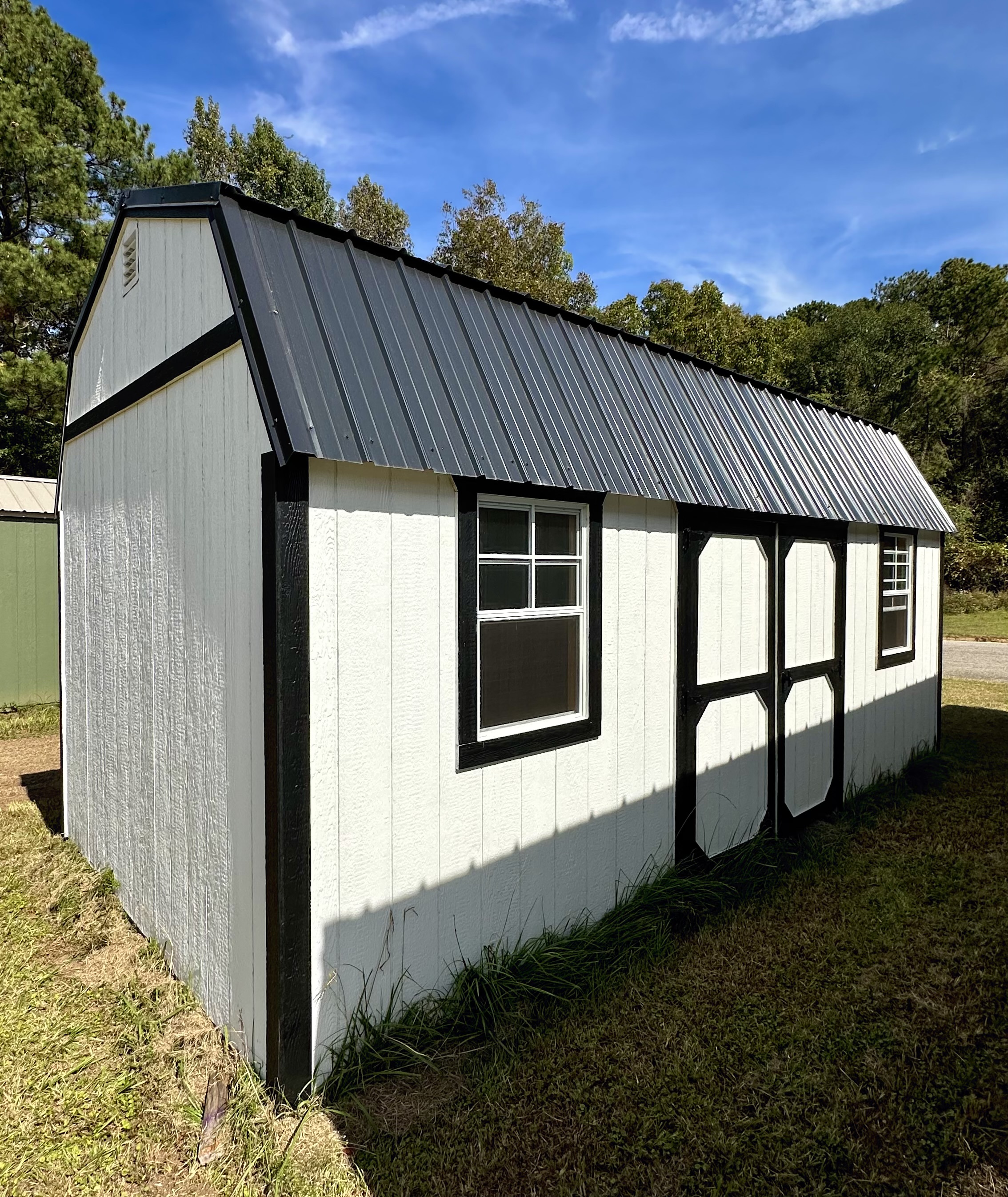 10 x 20 Side Lofted Barn at Martin Auto Solutions in Ozark, AL