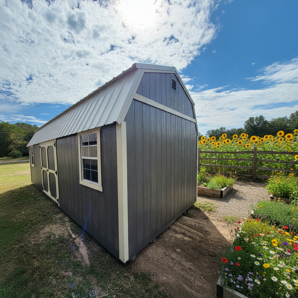 12x24 Side Lofted Barn for sale near Oxford, AL